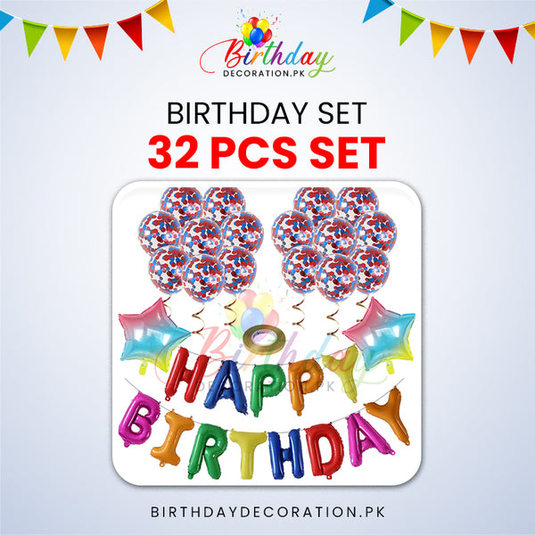 32 PCS Birthday Decoration Set