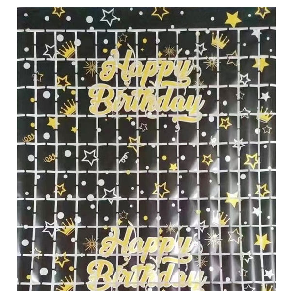 Happy Birthday Printed Back Drop Curtain