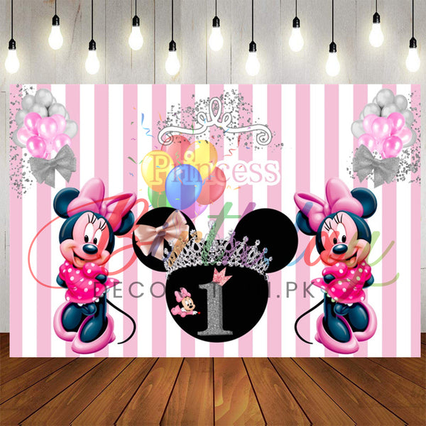 Minnie First Birthday BackDrop