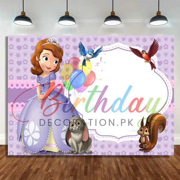 Princess Sofia Birthday Backdrop