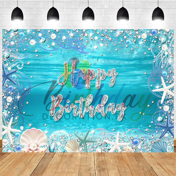 Sea World Birthday Backdrop