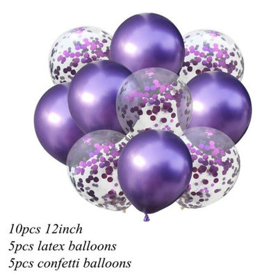 Balloon & Confetti Set Purple