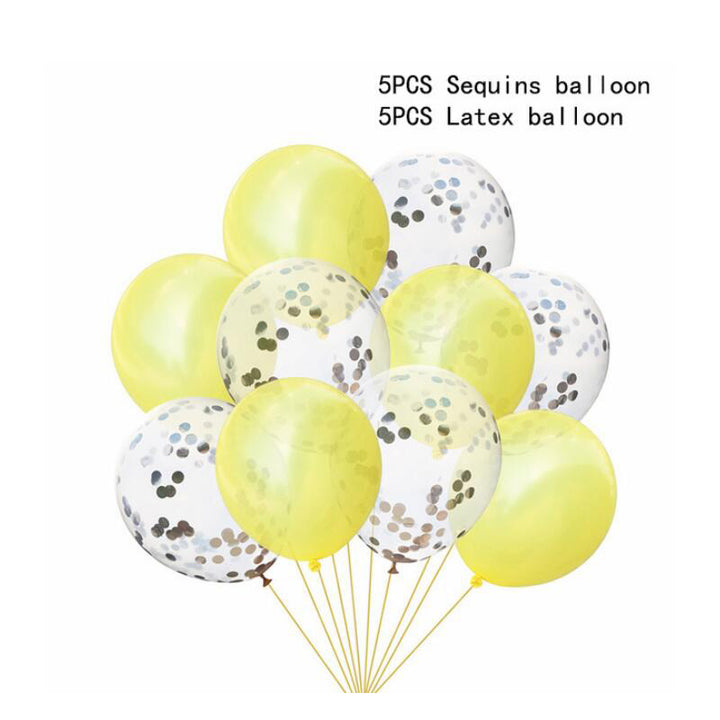 Balloon & Confetti Set Yellow