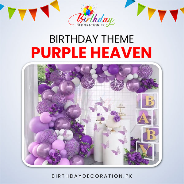 Purple Heaven Birthday Theme Decoration My Store