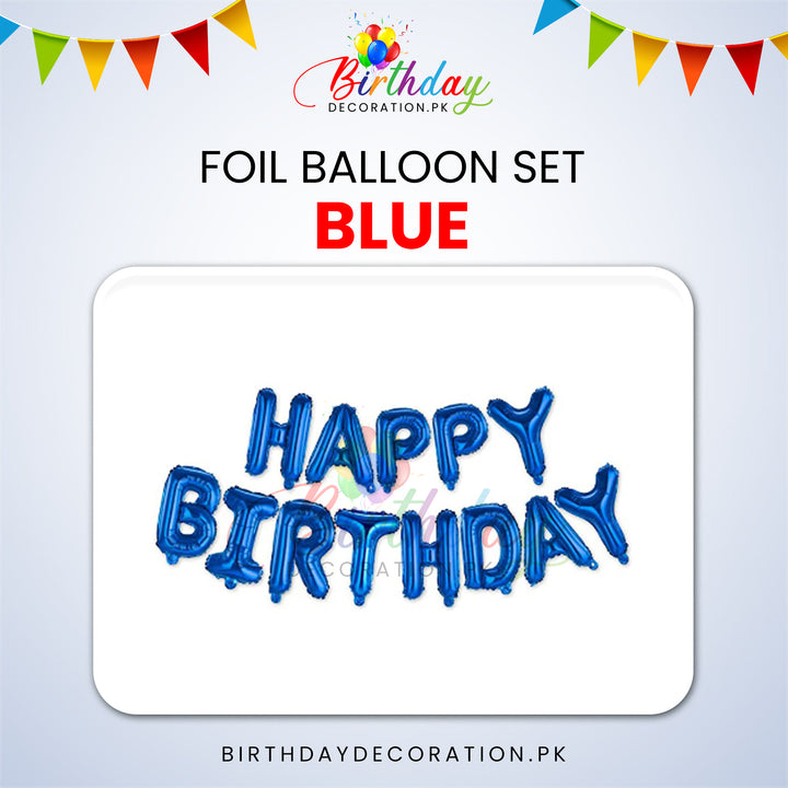 Happy Birthday Foil Banner Set birthdaydecoration.pk