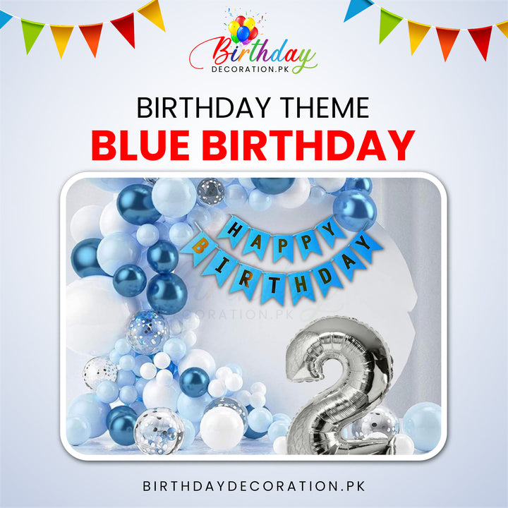 Blue Birthday Theme For Birthday Party birthdaydecoration.pk