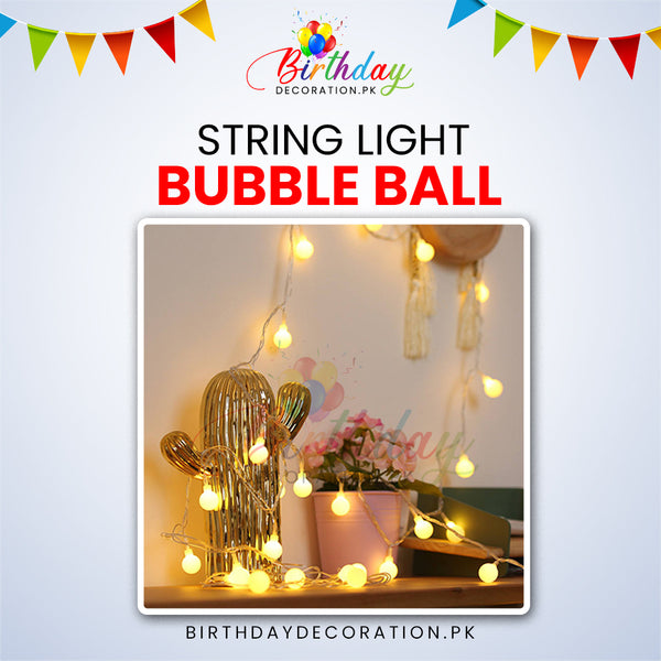 Outdoor Garland Ball String 80 Led Crystal Globe Lights Waterproof Battery Powered Patio Light for room decoration