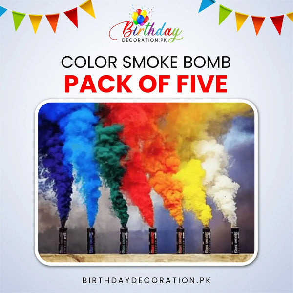 Pack Of 5 Colour Smoke Bomb My Store