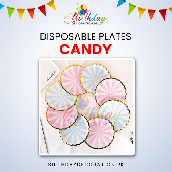 10PCS/set Gilding Disc Disposable Plates Cake Paper Pan DIY Decoration for Kids Birthday Party Wedding Tableware Supply