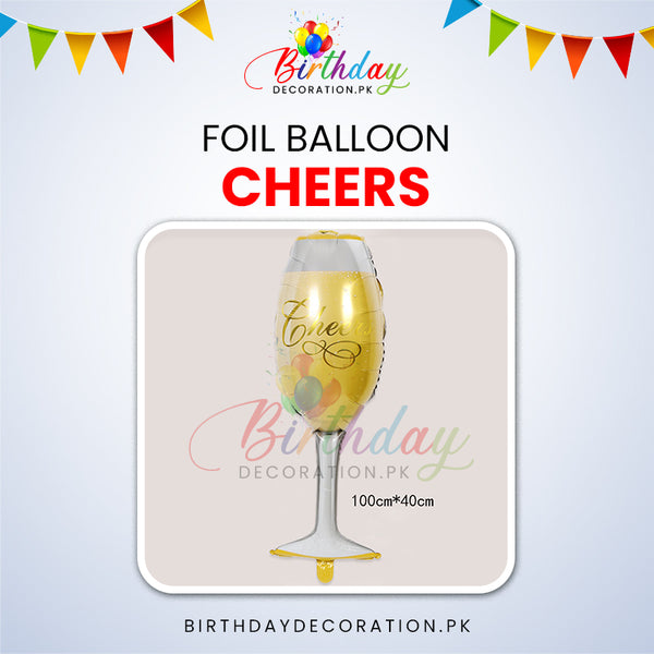 Cheers Glass Foil Balloon