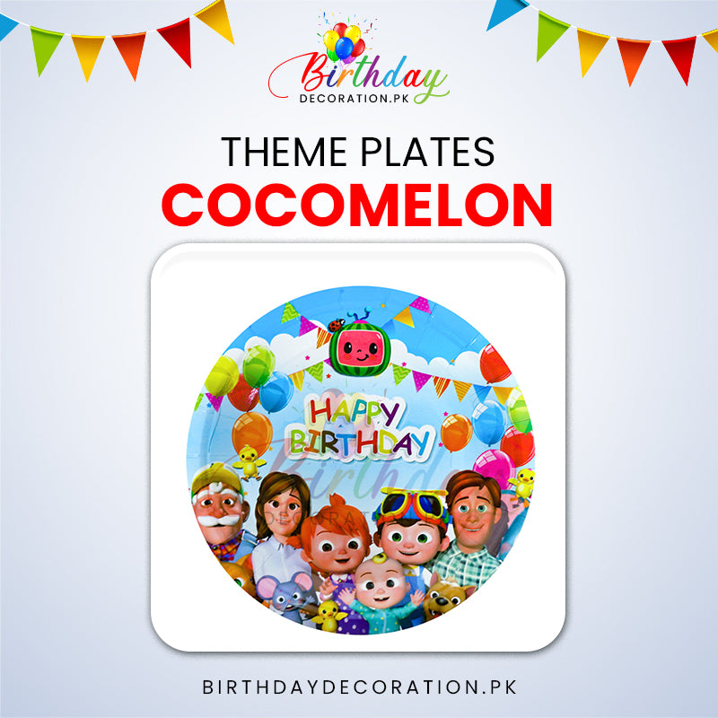 Cocomelon Birthday Party Plates – birthdaydecoration.pk