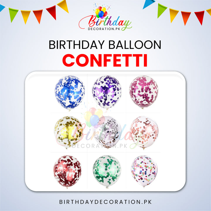 Confetti Balloons 12" Inch birthdaydecoration.pk