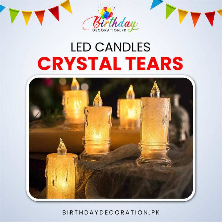 Crystal Tears Flameless Candle birthdaydecoration.pk