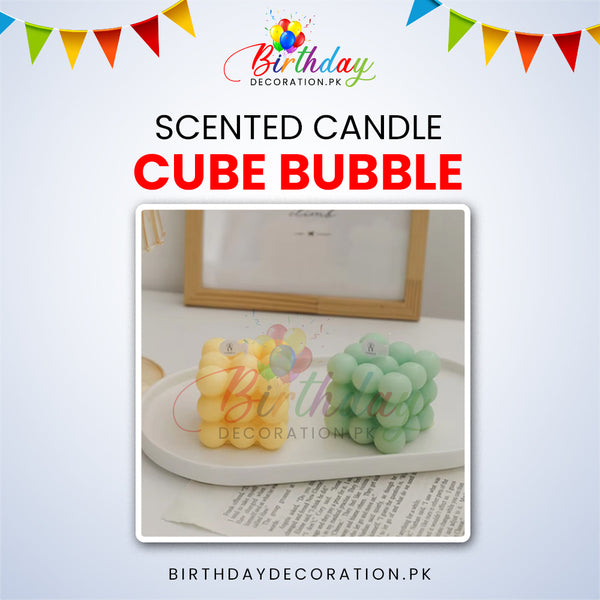 Ins Style Bubble Cube Candle Handmade Scented Candle Aromatherapy Soy Wax Candle Wedding Birthday Candles Party Home Decoration