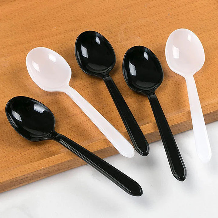 Disposible Spoon White & Black