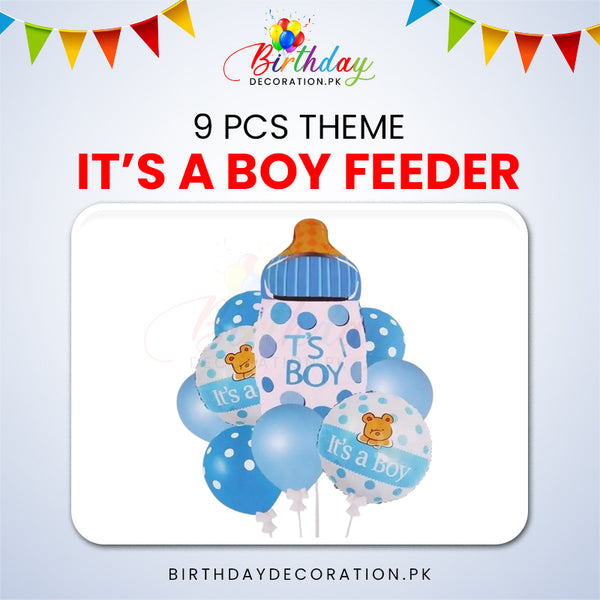 It's A Boy Feeder 9 Pcs Theme