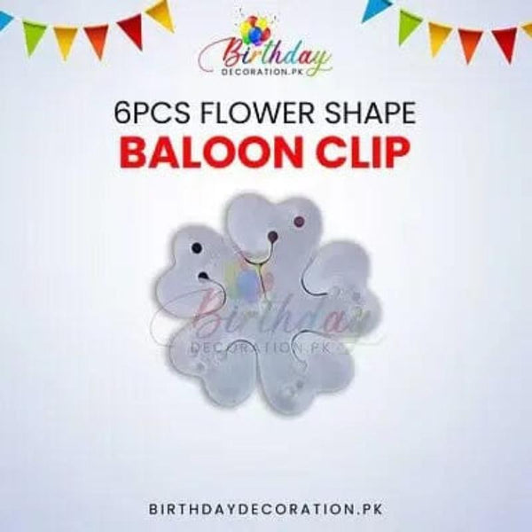 6Pcs Flower Shape Balloon Clip birthdaydecoration.pk