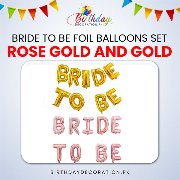 Bride To Be Foil Banner Set birthdaydecoration.pk