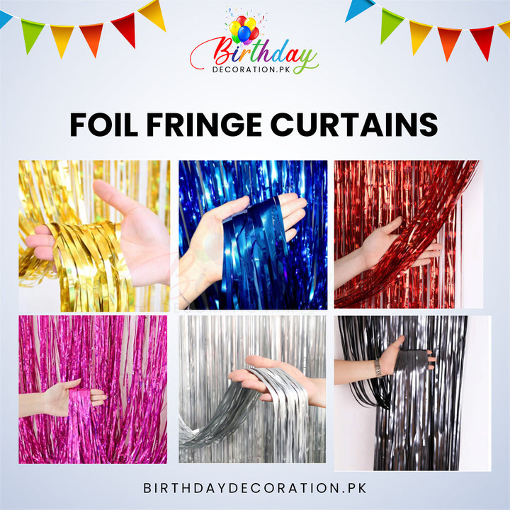 Foil Fringe Curtain birthdaydecoration.pk