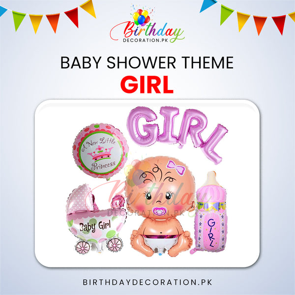 Baby Shower Theme Set For Girl | Best Online Party Accessories in Pakistan