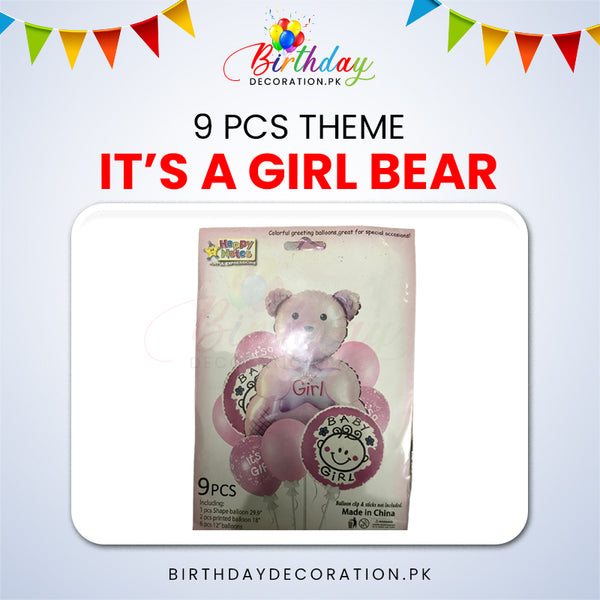 Its A Girl 9 Pcs Theme