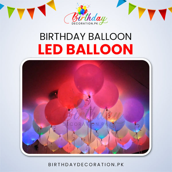 Pack Of 5 LED Birthday Balloon For Birthday Decoration