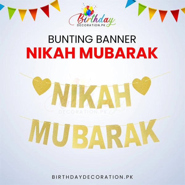 Nikkah Mubarak Bunting Banner My Store