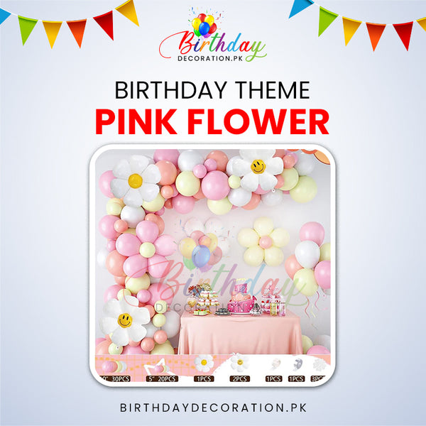 Pink Flower Balloon Arch Kit