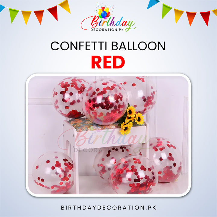 Confetti Balloons 12" Inch birthdaydecoration.pk