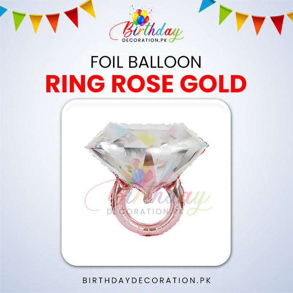 Rose Gold Ring Foil Balloon For Bridal Shower