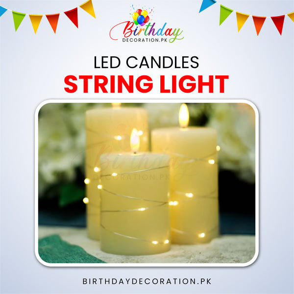 String Light Led Flameless Candle birthdaydecoration.pk