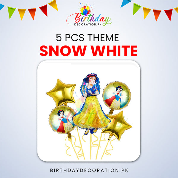 Snow White 5 Pcs Theme Foil Balloon