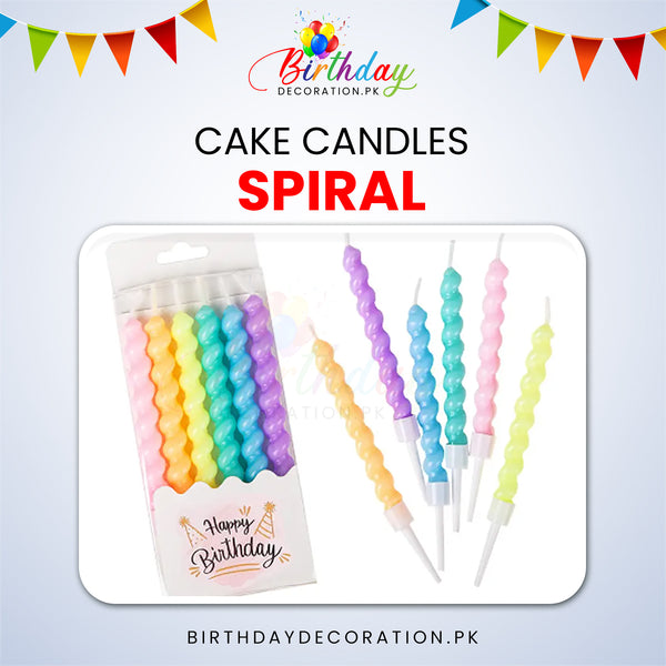 Spiral Birthday Cake Candle My Store