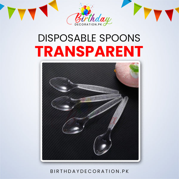 Transparent Plastic Spoon Disposable Tableware Mini Spoon Kitchen Tool Jelly Ice Cream Dessert Appetizer Kid Tableware