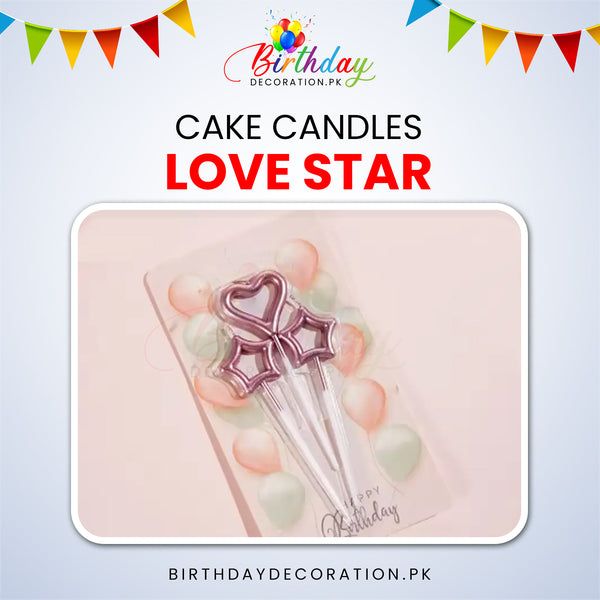 Love Star Cake Candle My Store