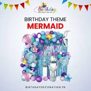 Mermaid Theme Birthday Decoration My Store