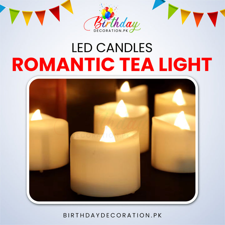 Romantic Tea Light Flamesless Led Candle birthdaydecoration.pk